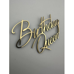 Birthday Queen дзеркальний торцевий топер золото 